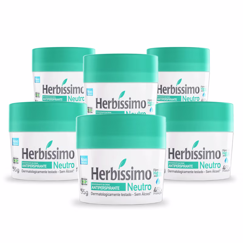 Herbíssimo Neutro - Desodorante em Creme 6x55g