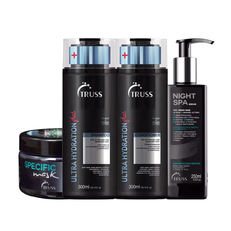 Kit Truss Ultra Hydration Plus Specific Night Spa (4 Produtos)