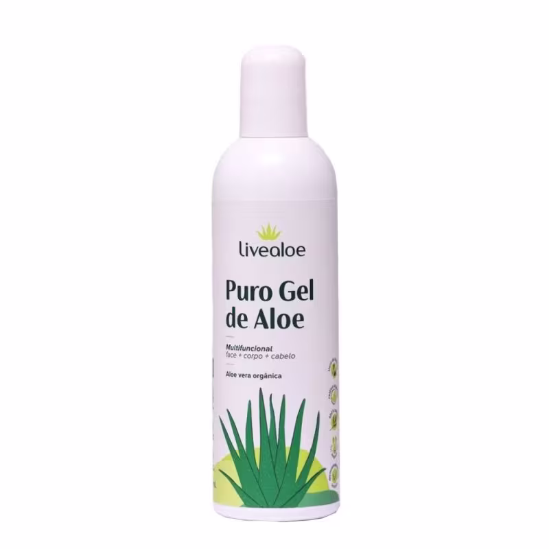 Livealoe Puro Gel de Aloe - Gel Multifuncional para Pele e Cabelo 240ml