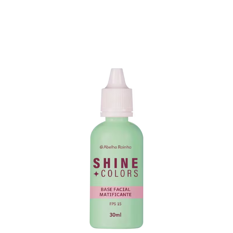 Abelha Rainha Shine Colors Base Líquida Matificante FPS 15 Amêndoas 30ml
