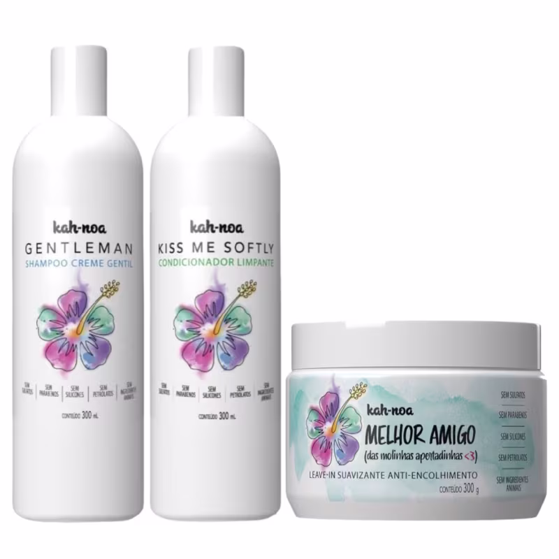 Kit Kah-Noa Cachos Incríveis Home Care Melhor Amigo (3 Produtos)
