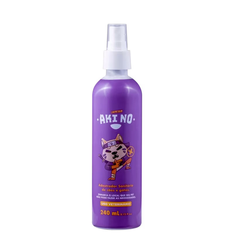 Kit Limpatinha Adestrador Sanitário Mija Aki + Aki No (3 Produtos)