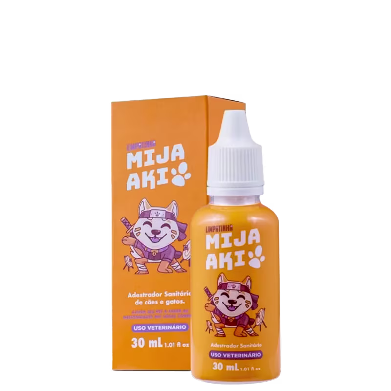 Kit Limpatinha Adestrador Sanitário Mija Aki + Aki No (3 Produtos)