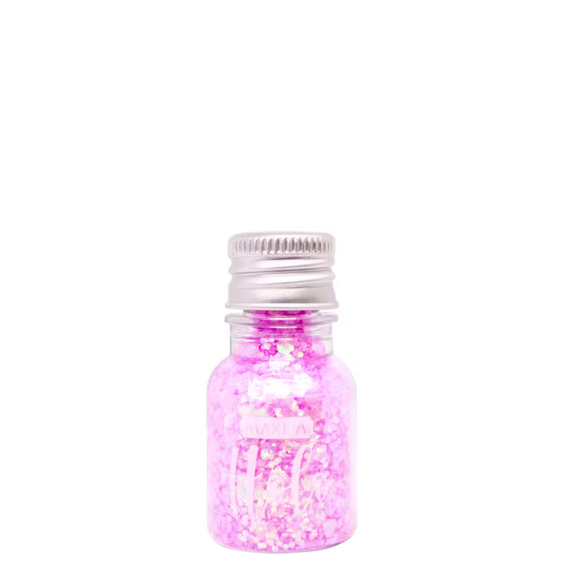 Glitter Flocado Lilás Rosado Holográfico Garrafinha 10g
