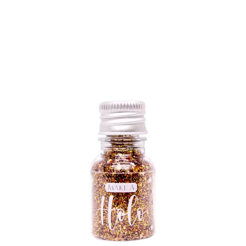Glitter Flocado Marrom Holográfico Garrafinha 10g