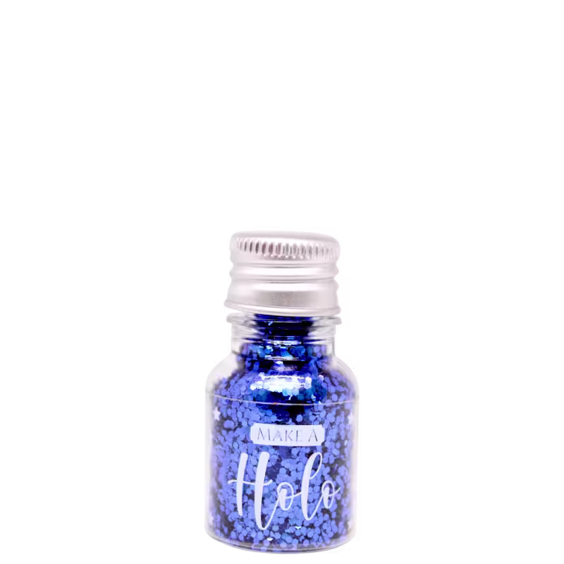 Glitter Flocado Azul Royal Holográfico Garrafinha 10g