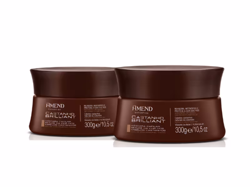 Kit Amend Castanho Brilliant Realce da Cor Mask (2 Unidades)