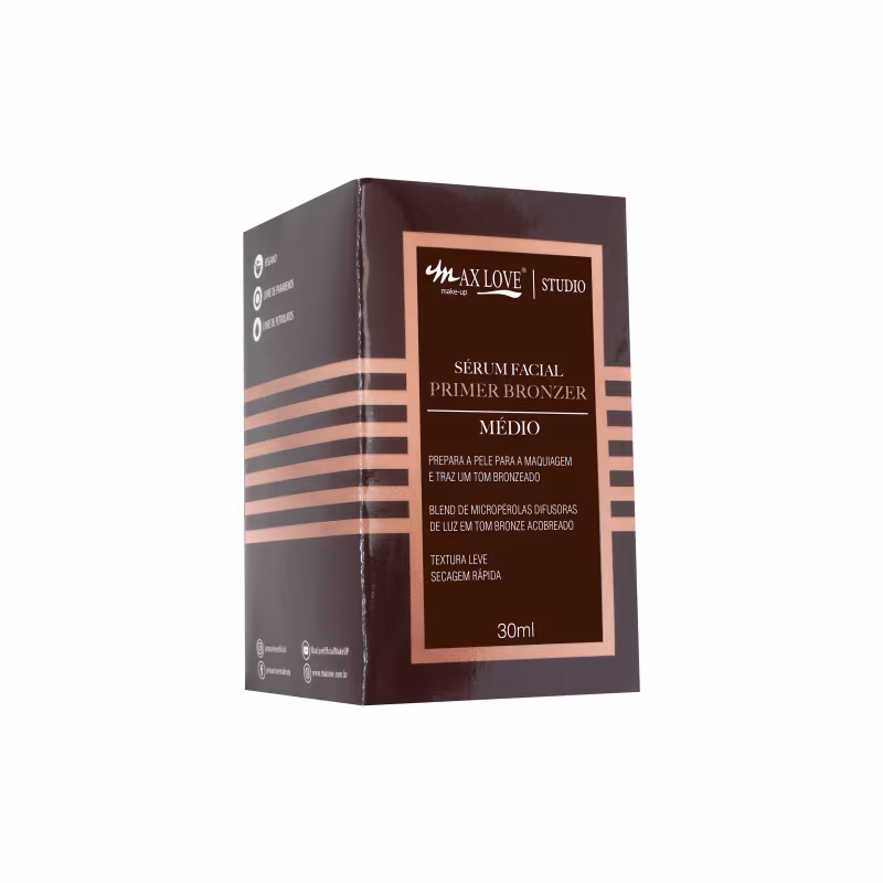 Max Love Primer Bronzer Médio - Sérum Facial 30ml