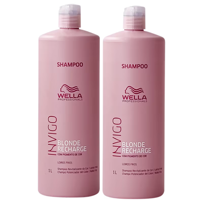Kit Wella Professionals Invigo Blonde Recharge - Shampoo Desamarelador (02 Produtos)