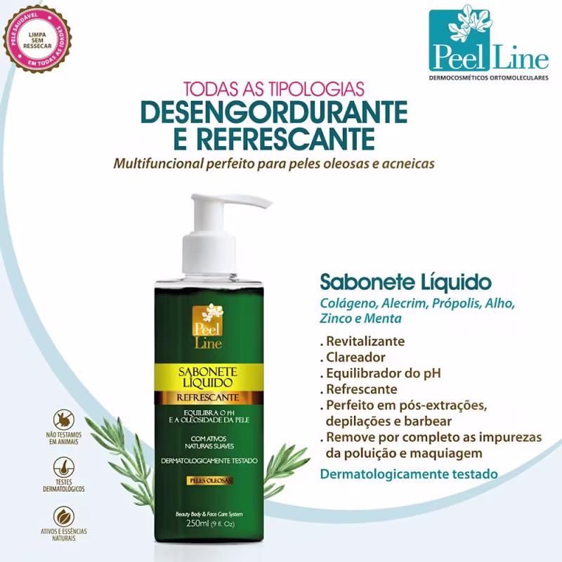 Peel Line Refrescante - Sabonete Liquido Facial 250ml
