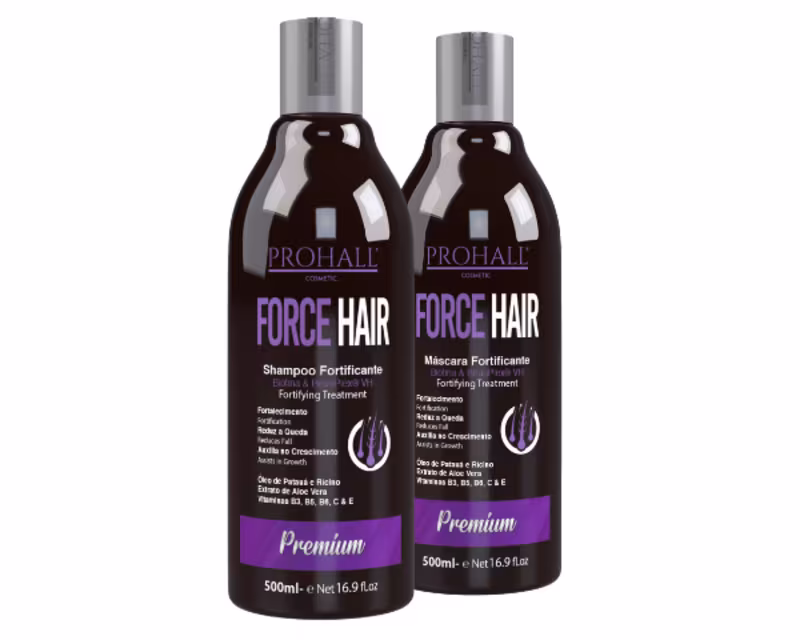 ProHall Cosmetic Kit Force Hair Shampoo 500ml e Máscara 500ml (2 produtos)