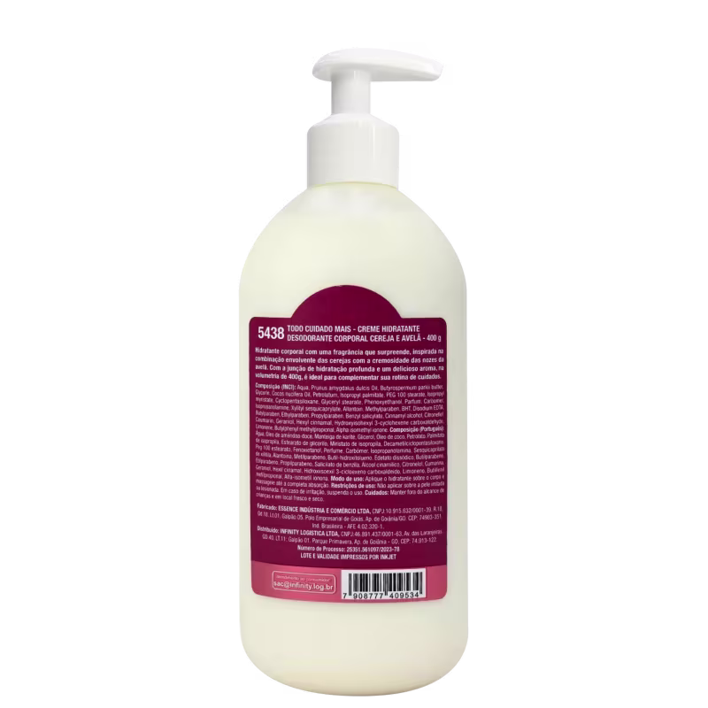 Abelha Rainha Todo Cuidado Cereja e Avelã - Creme Hidratante Corporal 400ml
