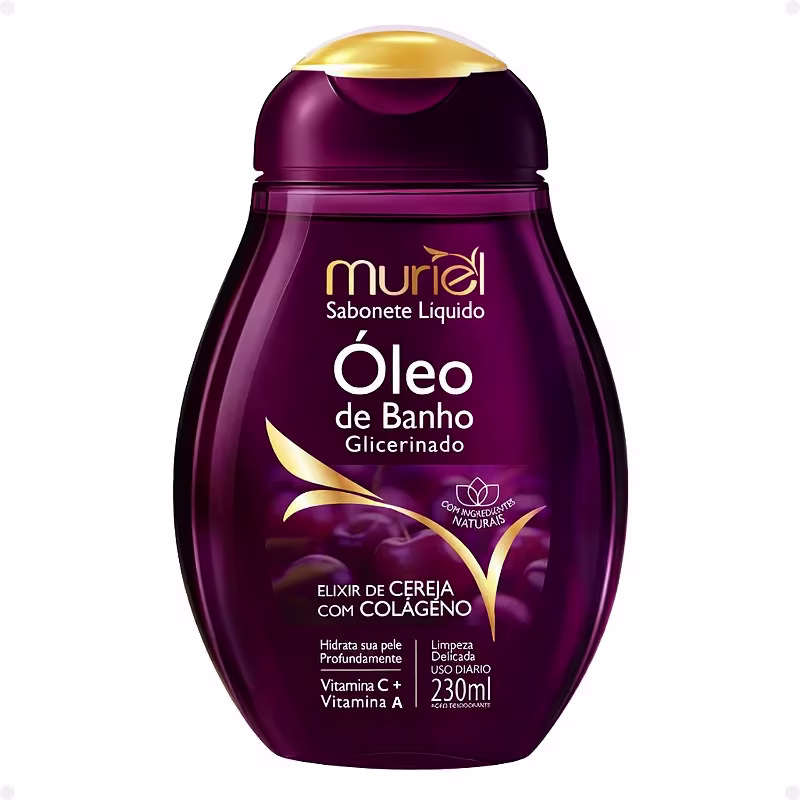 MURIEL SABONETE LIQUIDO OLEO DE BANHO 230ML TIPO:CEREJA COM COLAGENO