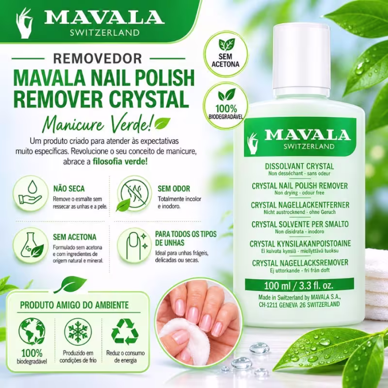 Removedor Mavala Crystal Nail Polish 100ml