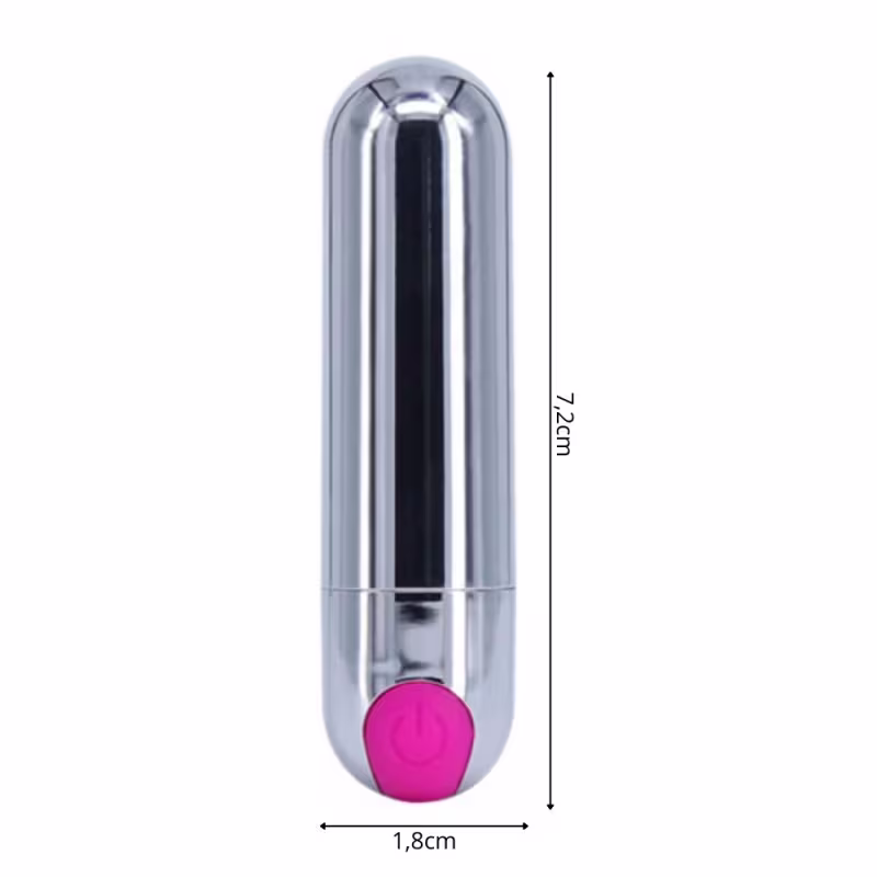 Power Bullet Vibrador Recarregável 10 Intensidades YouVibe 7,2cm x 1,8cm Arredondada Portátil Discreto