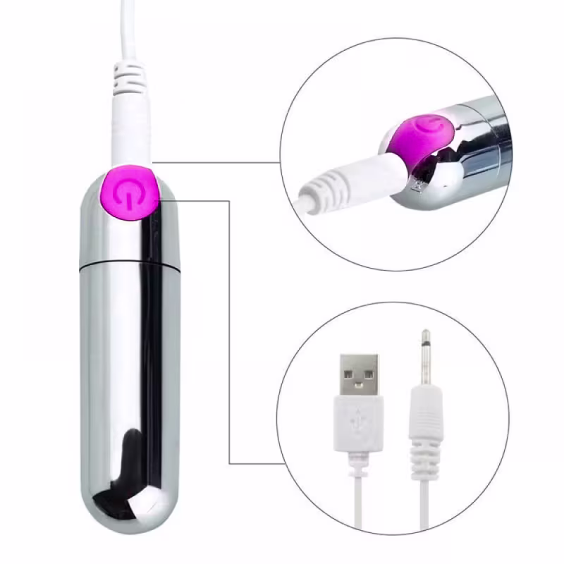 Power Bullet Vibrador Recarregável 10 Intensidades YouVibe 7,2cm x 1,8cm Arredondada Portátil Discreto