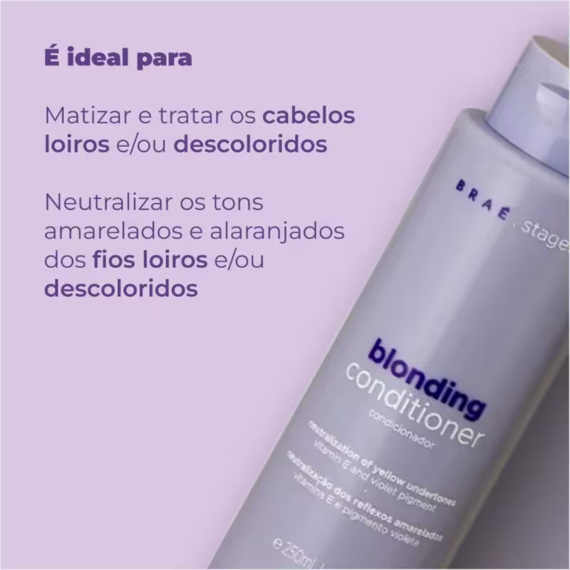 Kit Braé Stages Loiro  Condicionador e Shampoo e Máscara