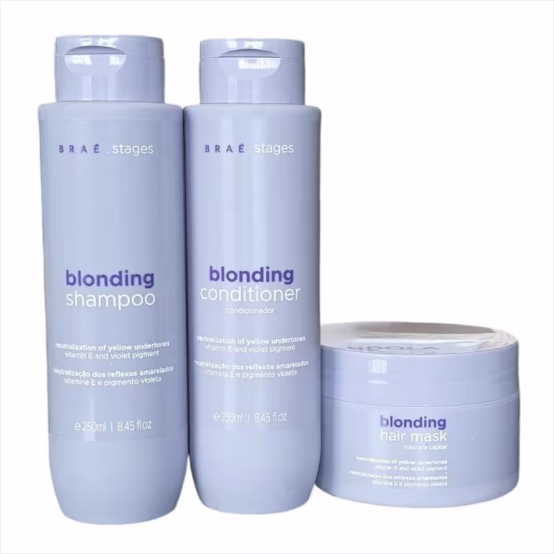 Kit Braé Stages Loiro  Condicionador e Shampoo e Máscara