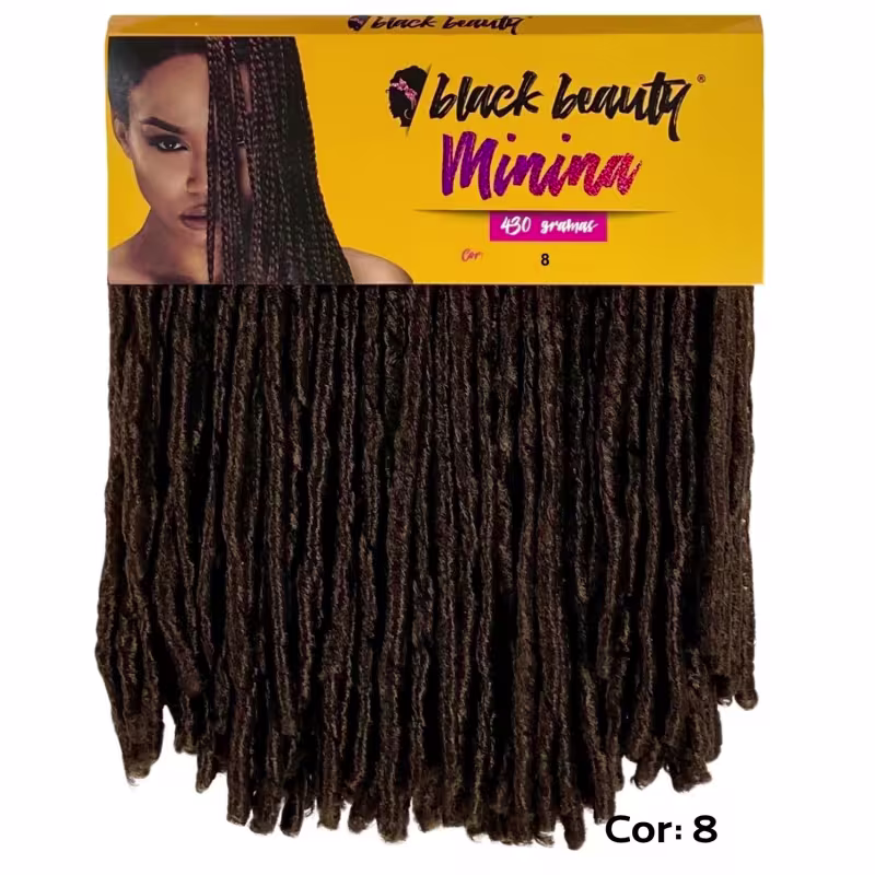 Cabelo Fibra Sintética Minina Nina 45cm Black Beauty - 8