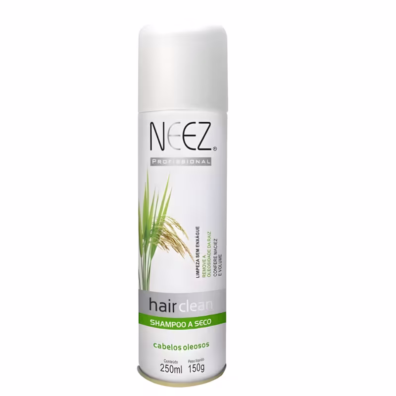 Shampoo A Seco Para Cabelos Oleosos Neez Profissional Maciez Limpeza Revitalizante Capilar 250ml
