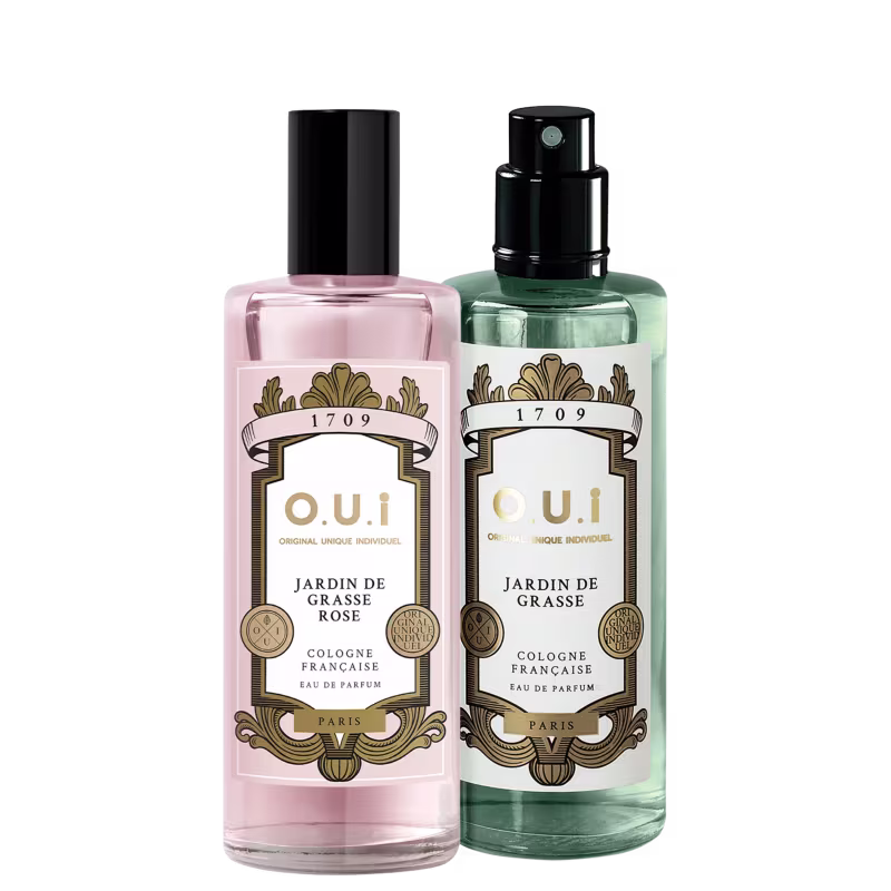 Kit com Eau de Parfum Jardin De Grasse e Eau de Parfum Jardin De Grasse Rose, da marca O.U.i.