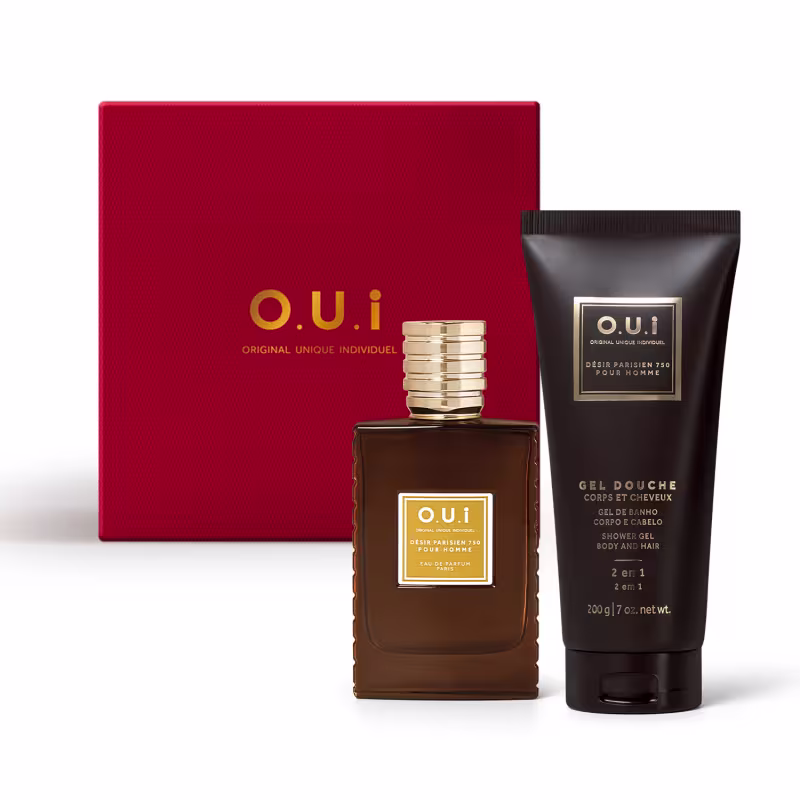 Combo Désir Parisien 750 Pour Homme: Eau de Parfum 75ml + Shower Gel 200g + Caixa M