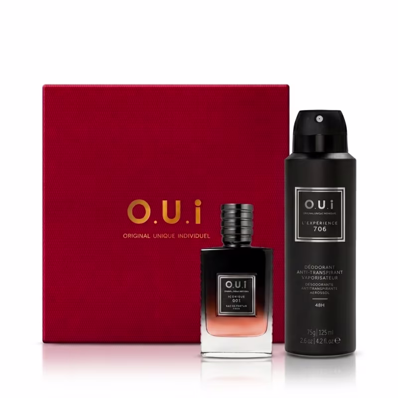 Combo Presente: Eau de Parfum Iconique 001 30ml + Desodorante Aerossol L’Expérience 706 75g + Caixa