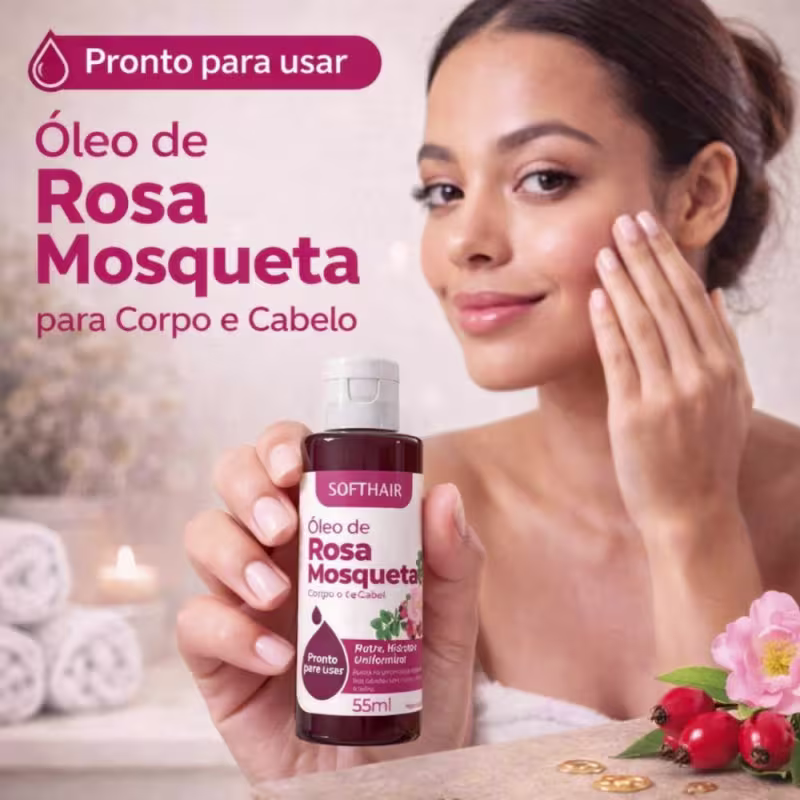 Óleo De Alecrim E Rosa Mosqueta Softhair Umectação Capilar