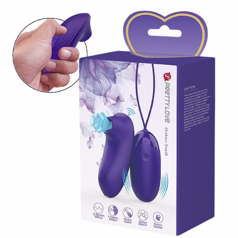 Sugador Vibratório Pretty Love Orthus Youth, 1 produto.