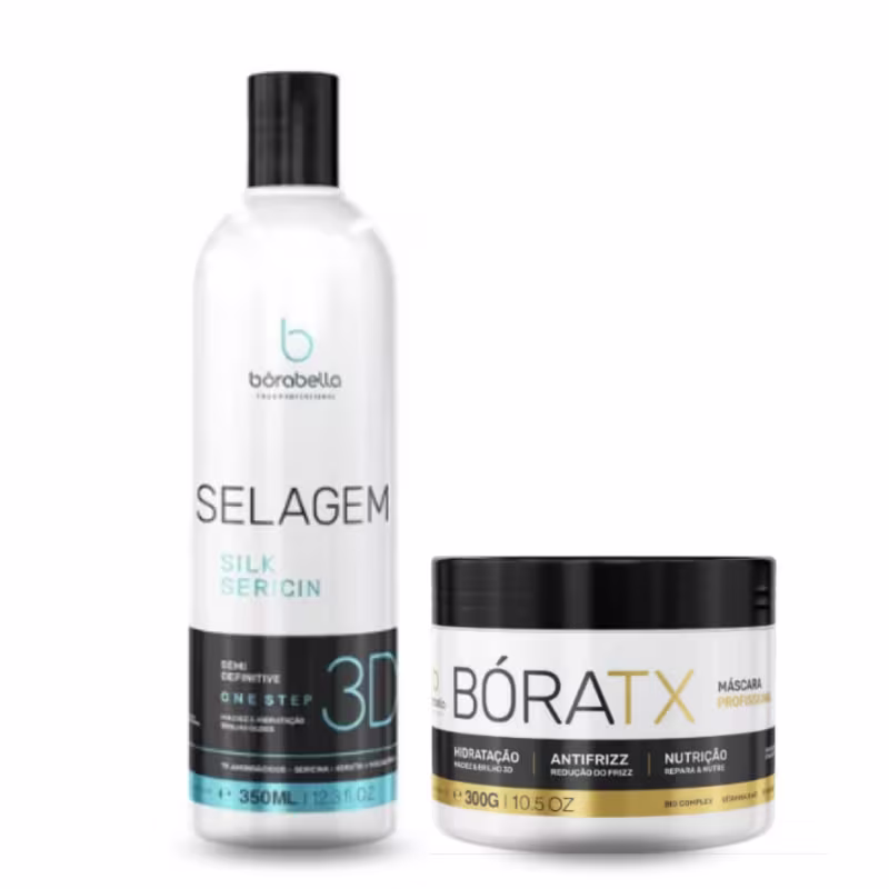 Kit Selagem 3D Semi Definitiva 350ml + Máscara Boratox 300g - Borabella