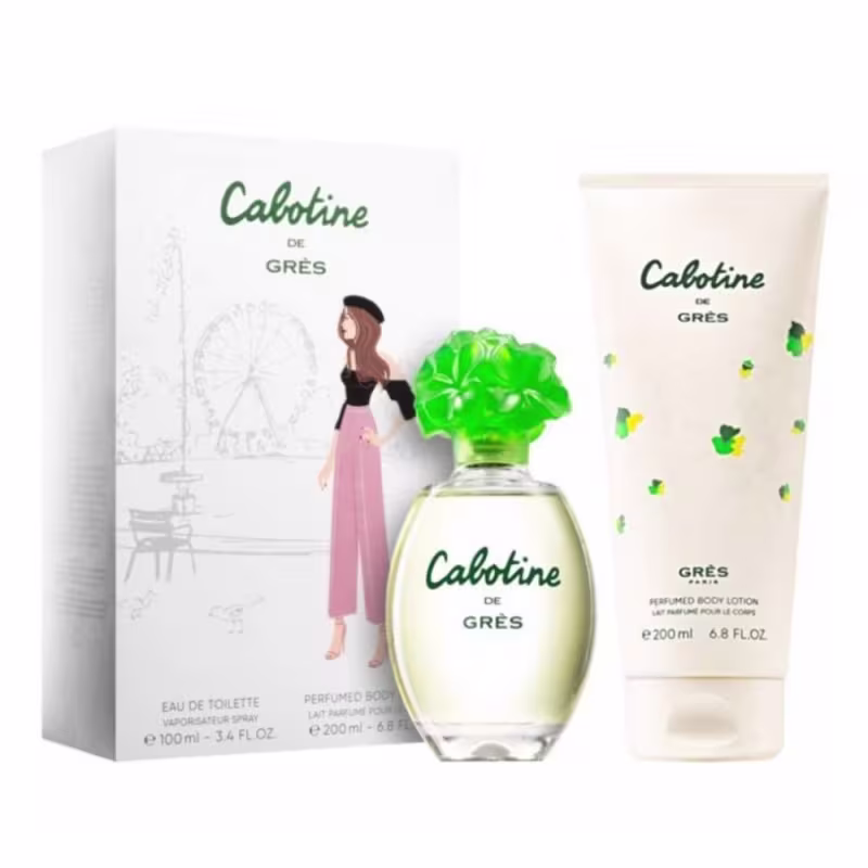 Kit Perfume Cabotine Grés Eau de Toilette Feminino 100ml Loção Corporal 200ml