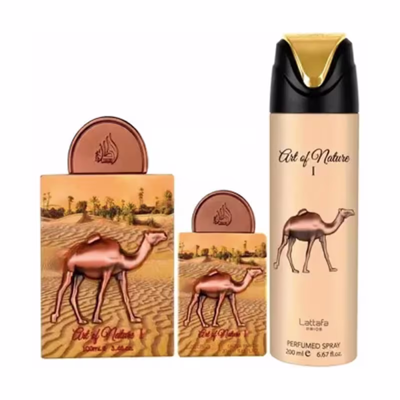 Kit Perfume Lattafa Art Of Nature I Edp Unissex 100ml + 20ml + Spray 200ml