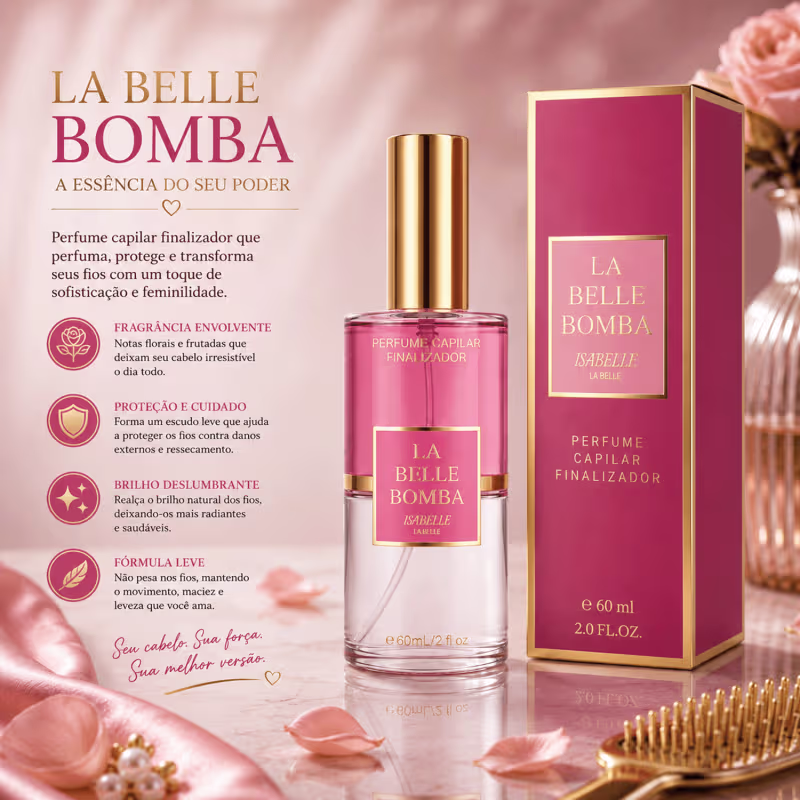 Perfume Capilar Finalizador La Belle Bomba 60ml - Isabelle La Belle