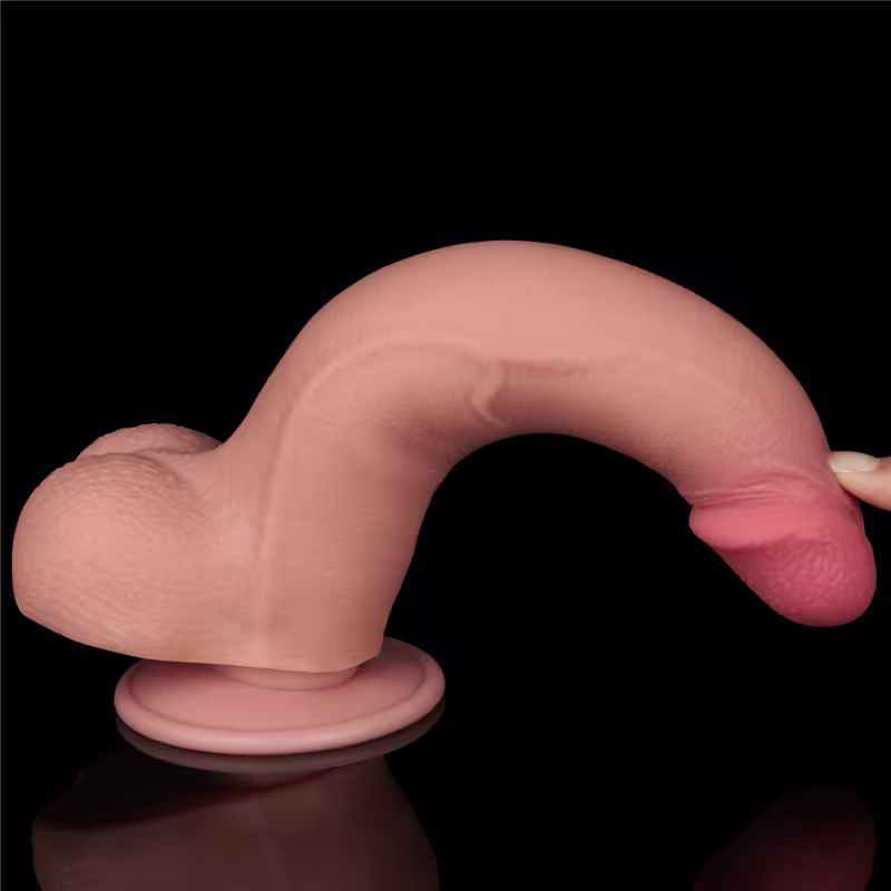 Pênis com dupla camada Realístico 20x4 cm Sliding Skin Dual Layer Dong Flesh - Lovetoy