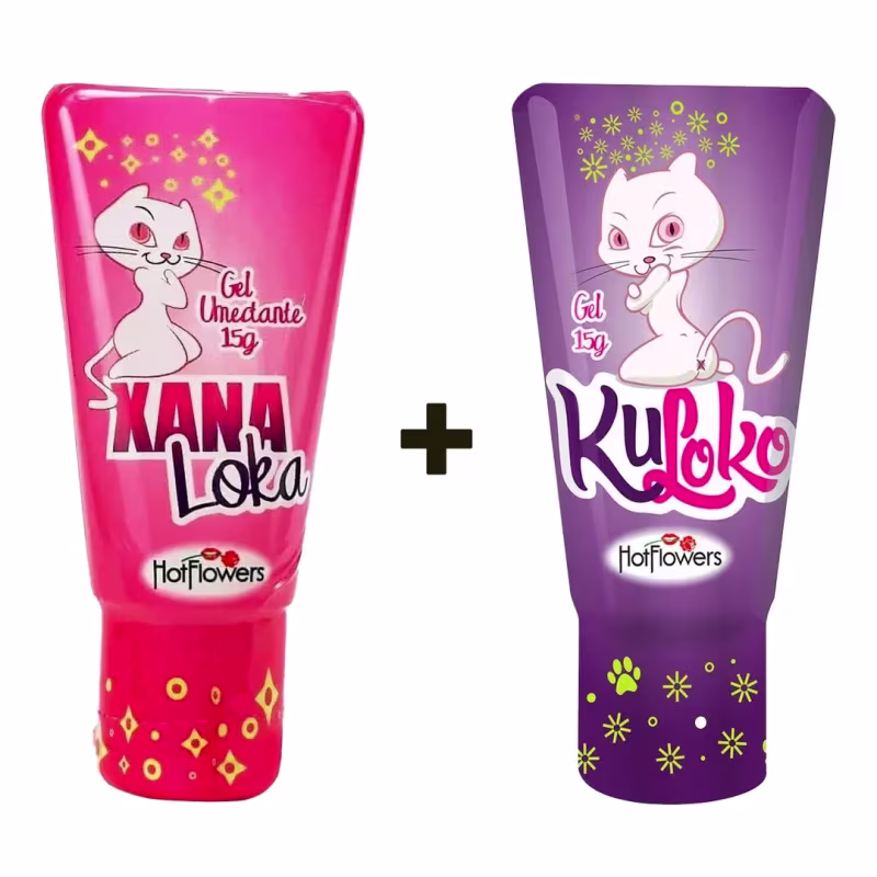 Kit Excitante Xana Loka + Dessensibilizante Kuloko Hot Flowers