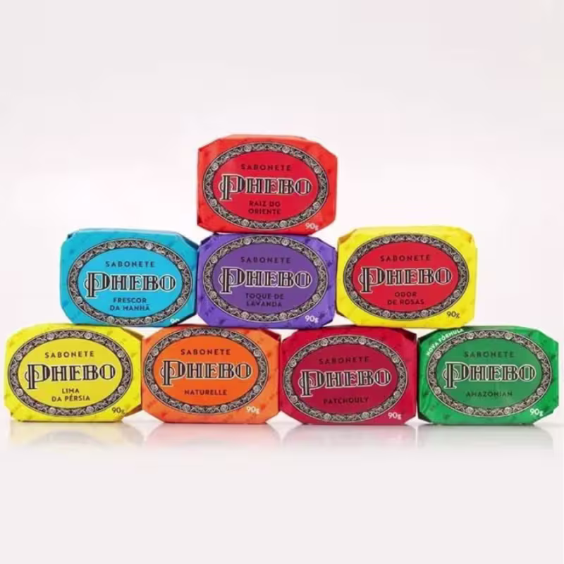 Kit Sabonetes de Glicerina Phebo Caixa Vinho 8 X 90g cada
