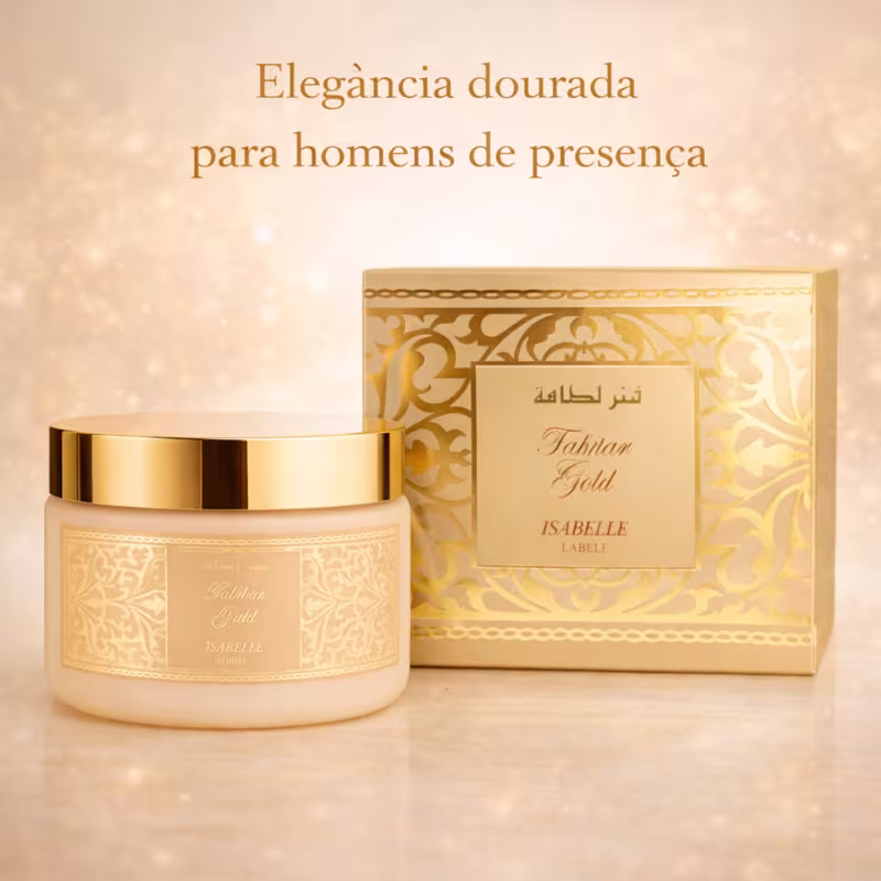Creme Hidratante Corporal Isabelle La Belle Fakhar Gold, 200g.