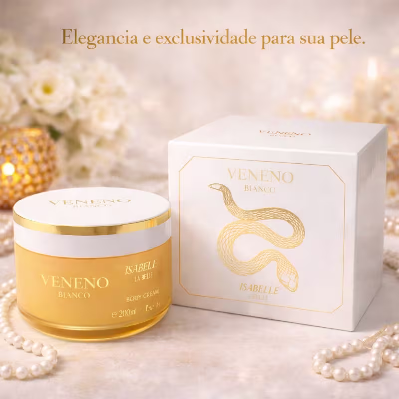 Creme Hidratante Corporal Isabelle La Belle Veneno Branco, 200g.