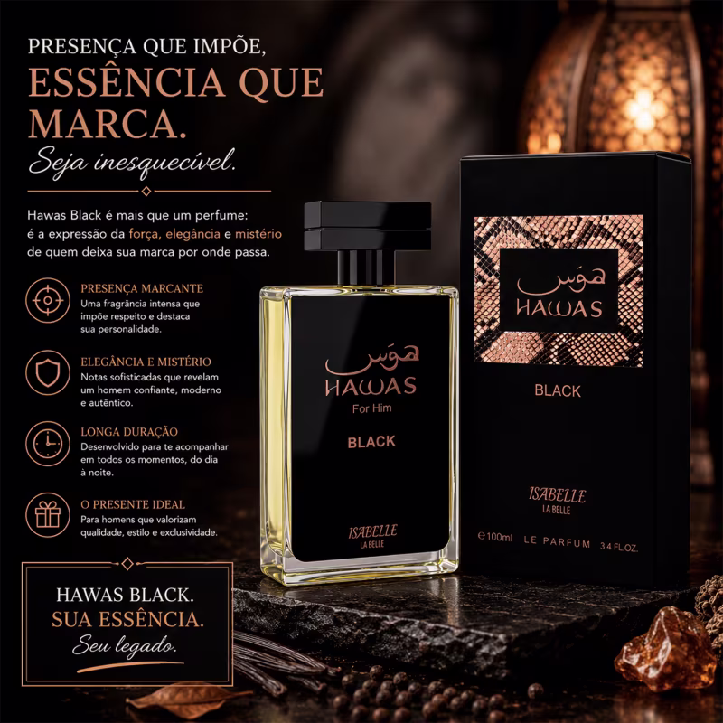 Perfume Arabe Hawas 100ml - Isabelle La Belle