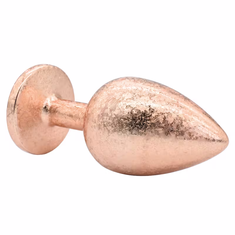 Plug Anal de Luxo Tamanho Médio com Pedra Acrílico usando nova tecnologia Cor DOURADO