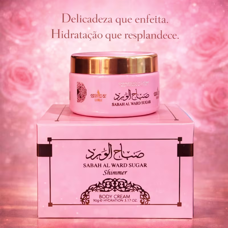 Creme Hidratante Corporal Isabelle La Belle Shimmer Sabah Al Ward Sugar, 90g.