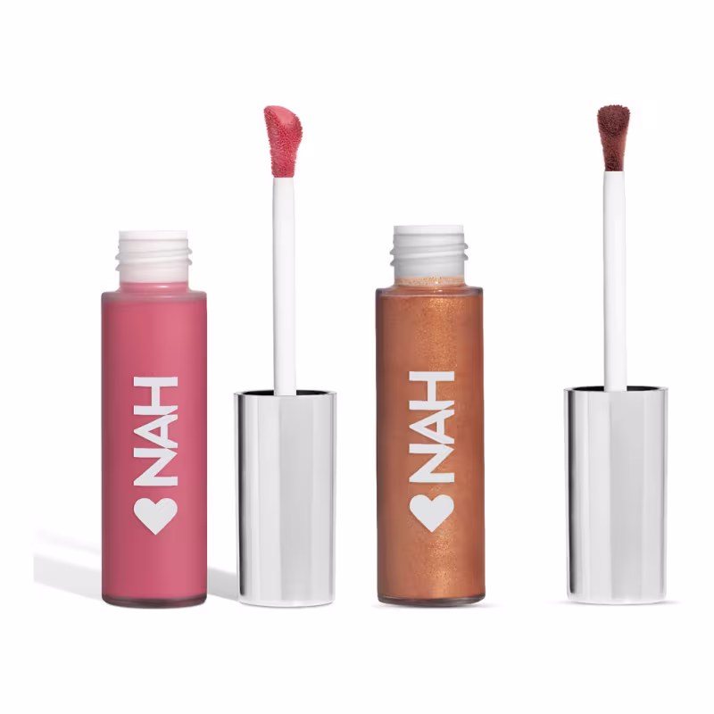 Combo By Nah Cardoso: Blush Líquido 2 em 1 Rosa Cosmos Rose Hello Cloud 11ml + Iluminador Líquido 3 em 1 Eclipe Bronze Hello Shine 11ml