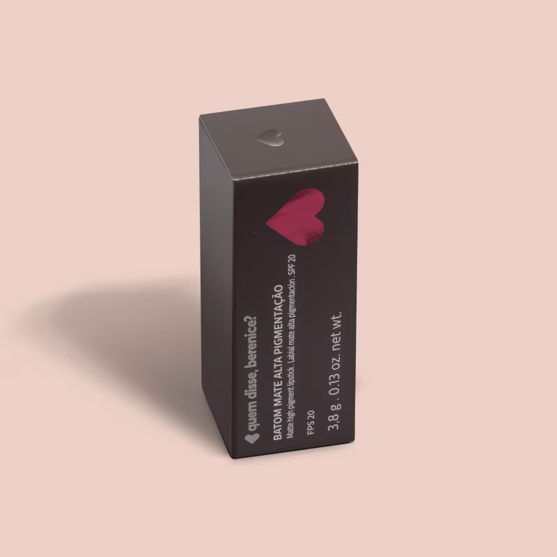 Batom Mate Vinho Vinhobom Alta Pigmentação 3,8g