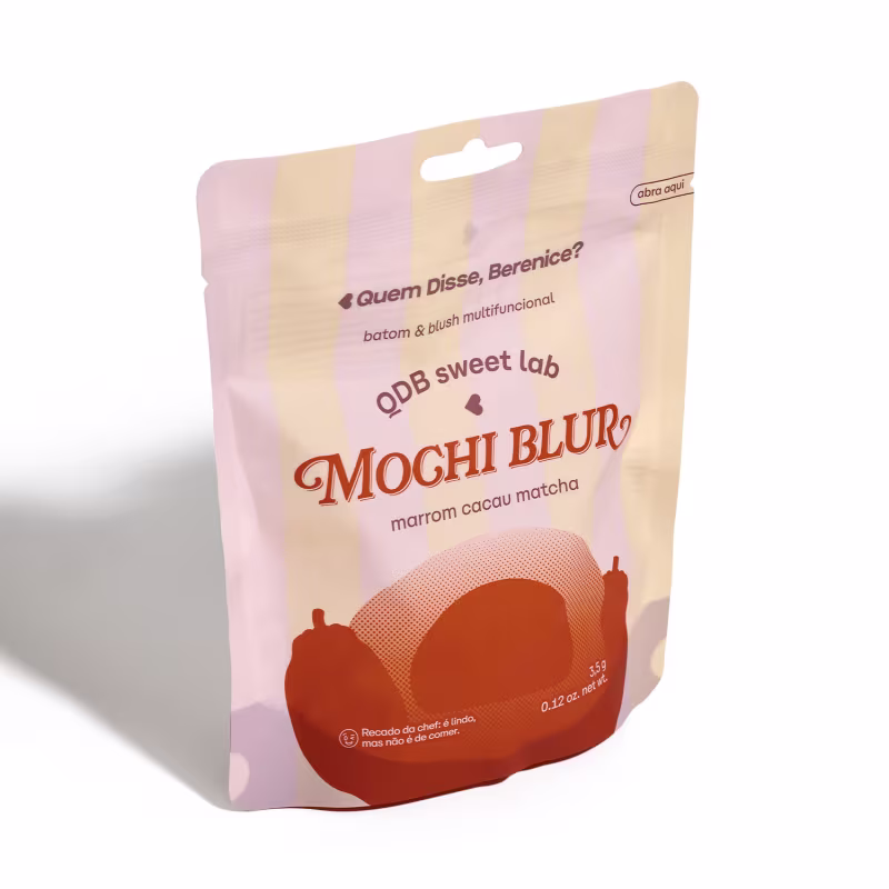 Batom E Blush Multifuncional Marrom Cacau Matcha Mochi Blur 3,5g
