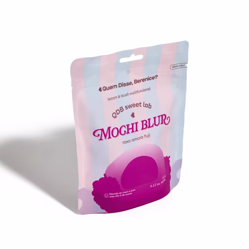 Batom E Blush Multifuncional Roxo Amora Fuji Mochi Blur 3,5g