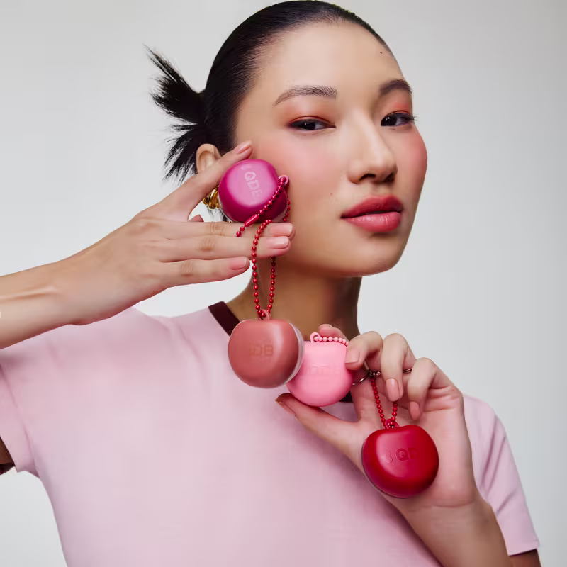 Batom E Blush Multifuncional Roxo Amora Fuji Mochi Blur 3,5g