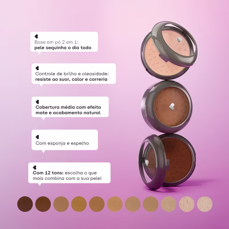 Base em Pó 2 em 1 Powder Cor 200N 10g