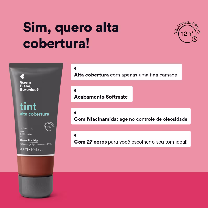 Base Líquida Tint Alta Cobertura Cor 150F 30ml