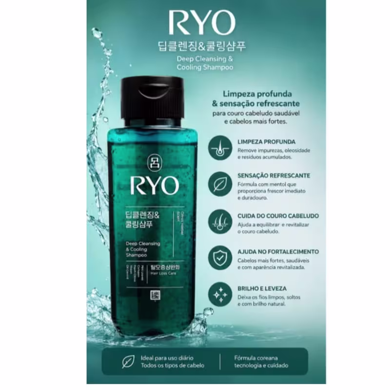 Ryo  Deep Cleansing & Cooling Shampoo 180ml (Aroma Herbal)