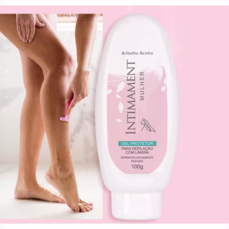 Gel Protetor para Depilação com Lâmina Abelha Rainha Intimament Mulher, 100g.